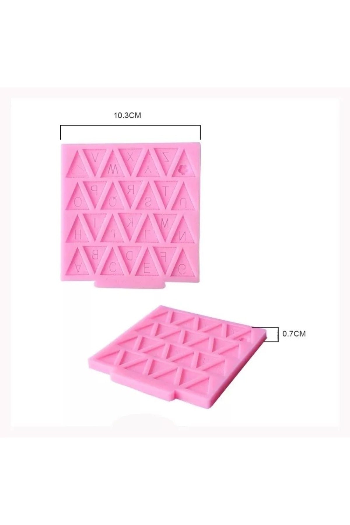 Silikon Üçgen Harfli Flama-Bayrak Şeker Hamuru Kalıb