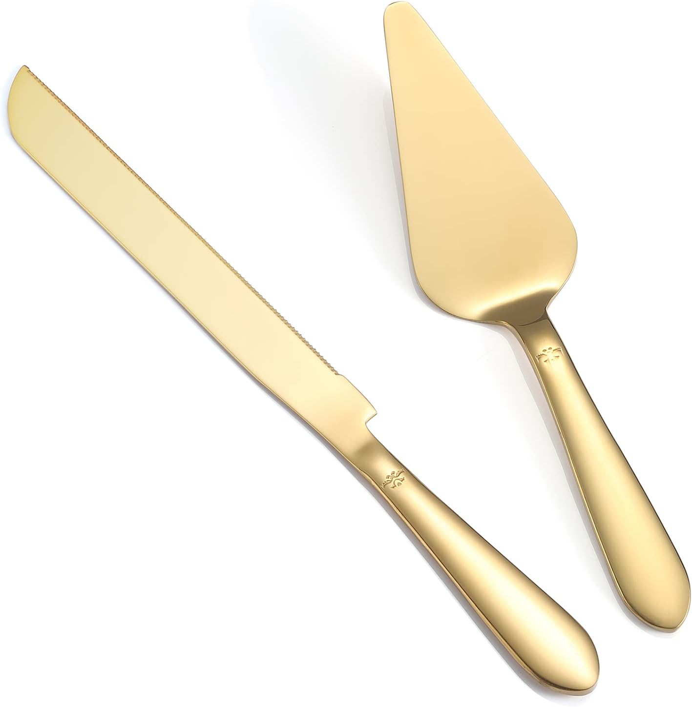 Lüks Altın Pasta Bıçak ve Servis Spatula Seti