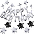Happy Birthday Gümüş Folyo Balon Seti