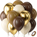 Gold Kahve Krem Balon Zinciri Seti