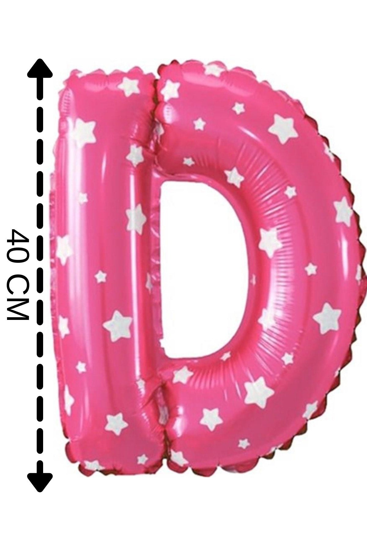 Folyo Balon D Harfi Helyum Balon 40 Cm Pembe Renk