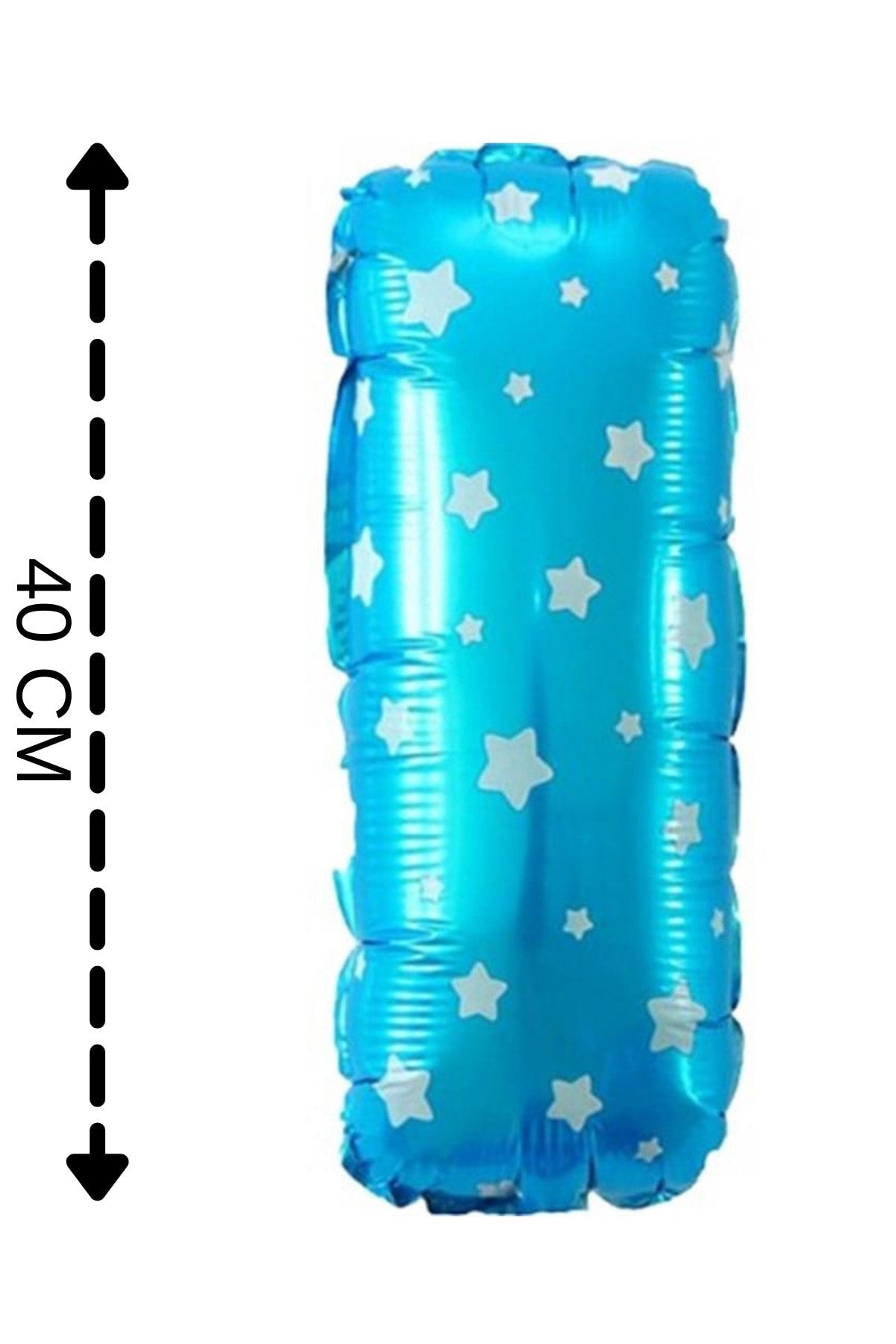 Folyo Balon I Harfi Helyum Balon 40 Cm Mavi Renk