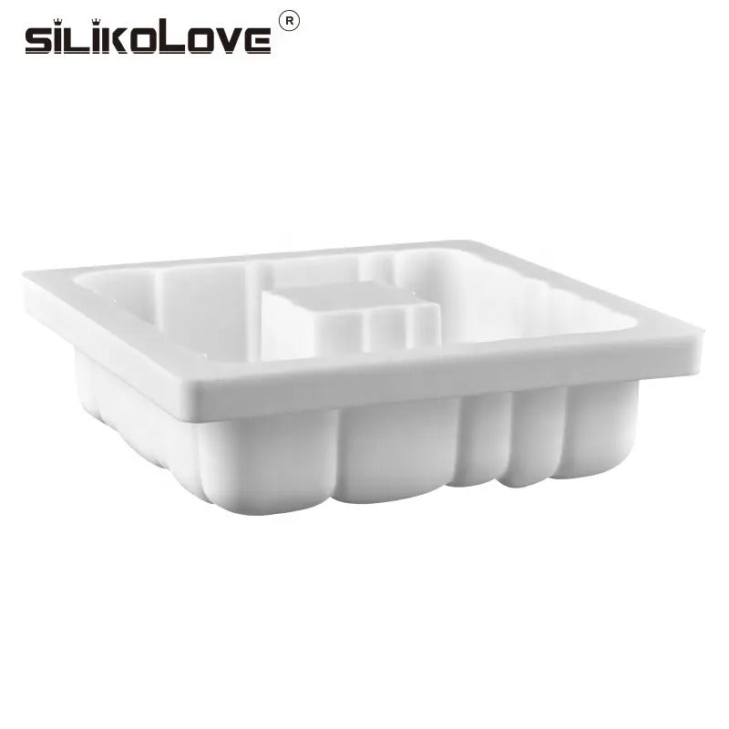 Kare Mousse Desenli Pasta Kalıbı
