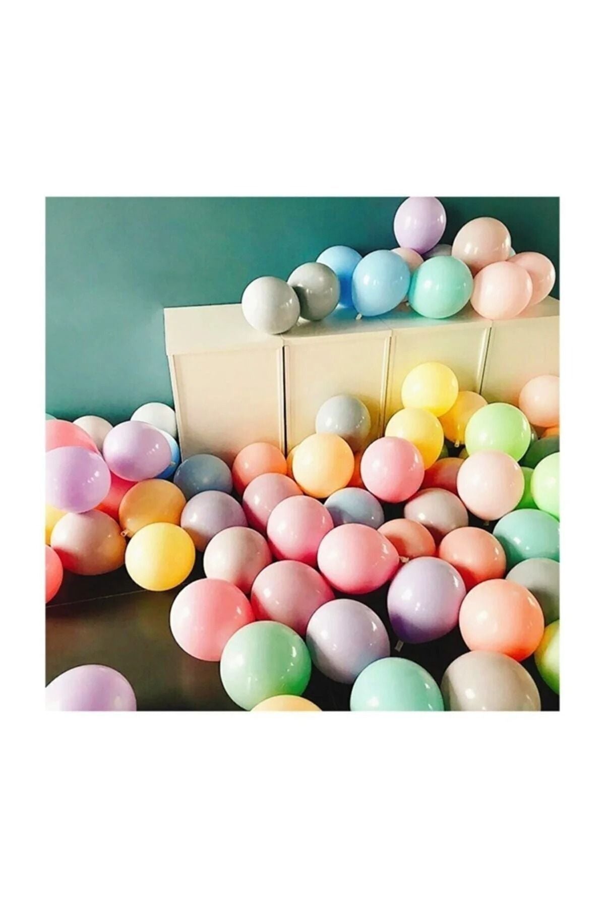 Unicorn Temalı Makaron Soft Renk Pastel Balon Zinciri