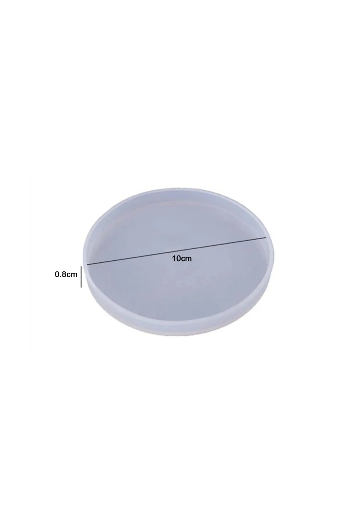 Epoksi Yuvarlak Daire Bardak Altlığı Silikon Kalıbı - 10cm