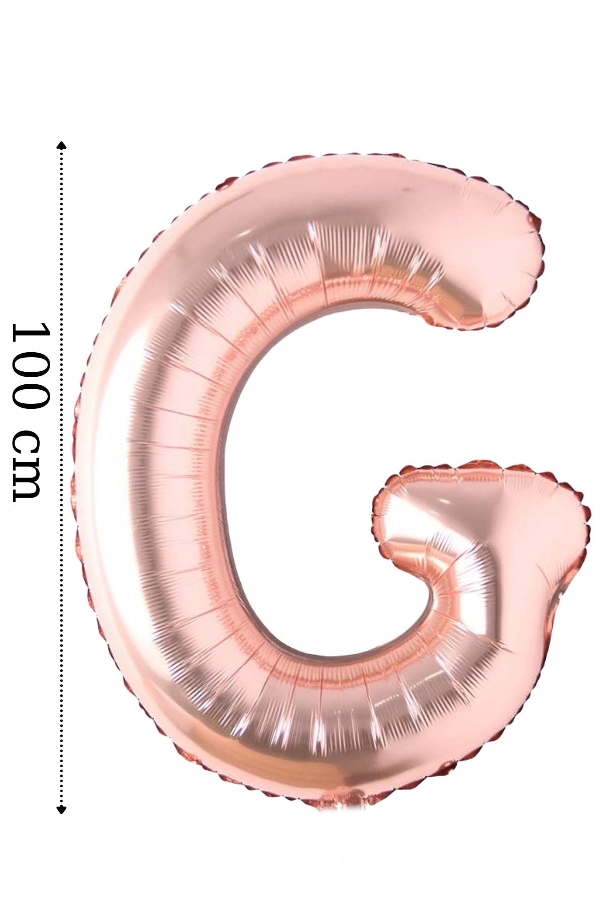 Folyo Balon G Harfi Helyum Balon 100 Cm Rose Renk