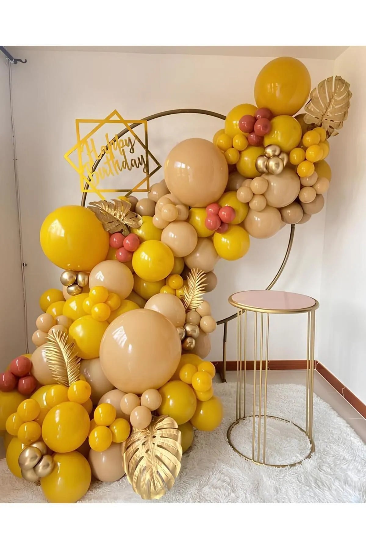 Zerdeçal Retro Balon 100 Adet 5 İnç