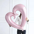 Pembe Kalp Folyo Balon 40 Inc