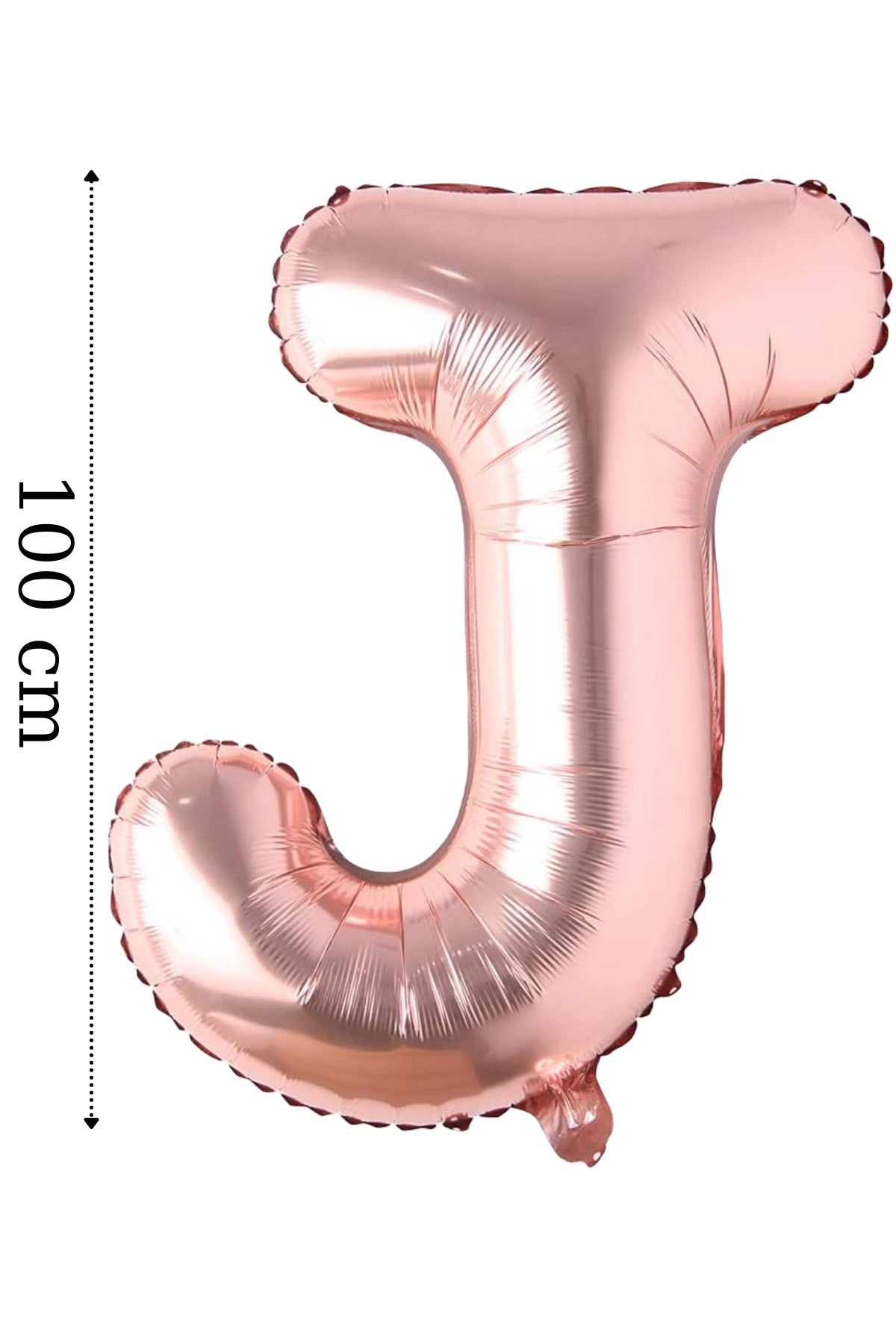 Folyo Balon J Harfi Helyum Balon 100 Cm Rose Renk