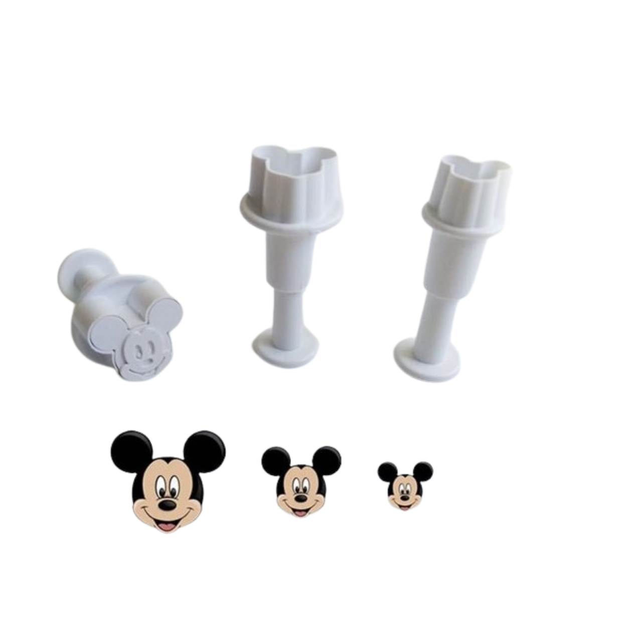 Basmalı Miki Kalıbı Mini 3'lü Set – Şeker Hamuru & Kurabiye Kesici