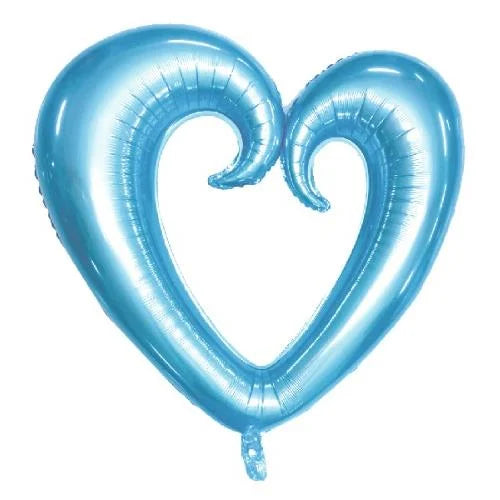 Mavi Kalp Folyo Balon 40 Inc
