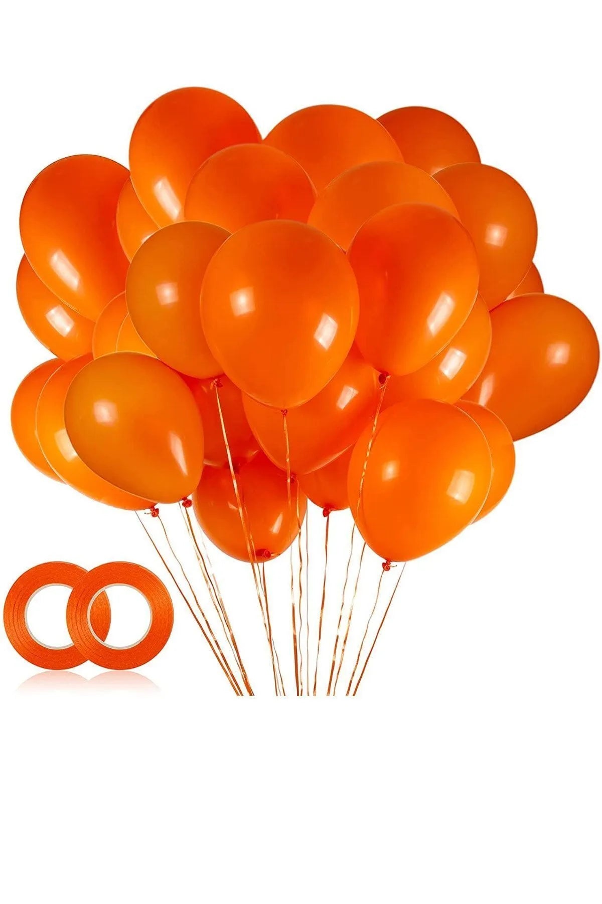 Turuncu Metalik Balon 12 Adet