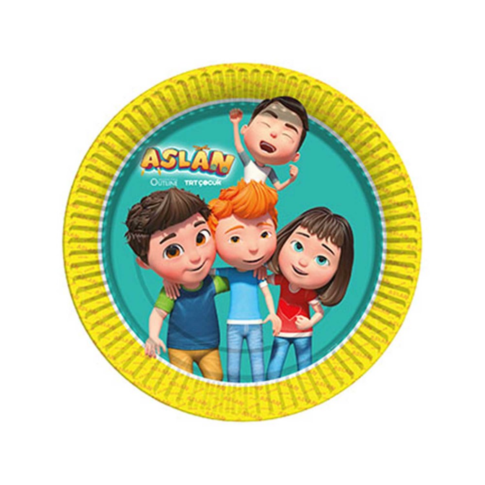Aslan Temalı Karton Tabak