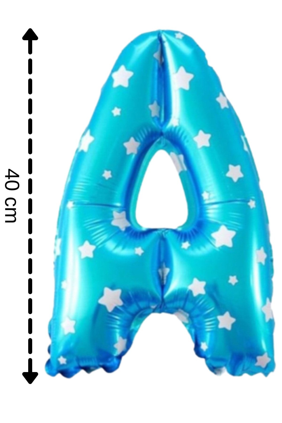 Folyo Balon A Harfi Helyum Balon 40 Cm Mavi Renk