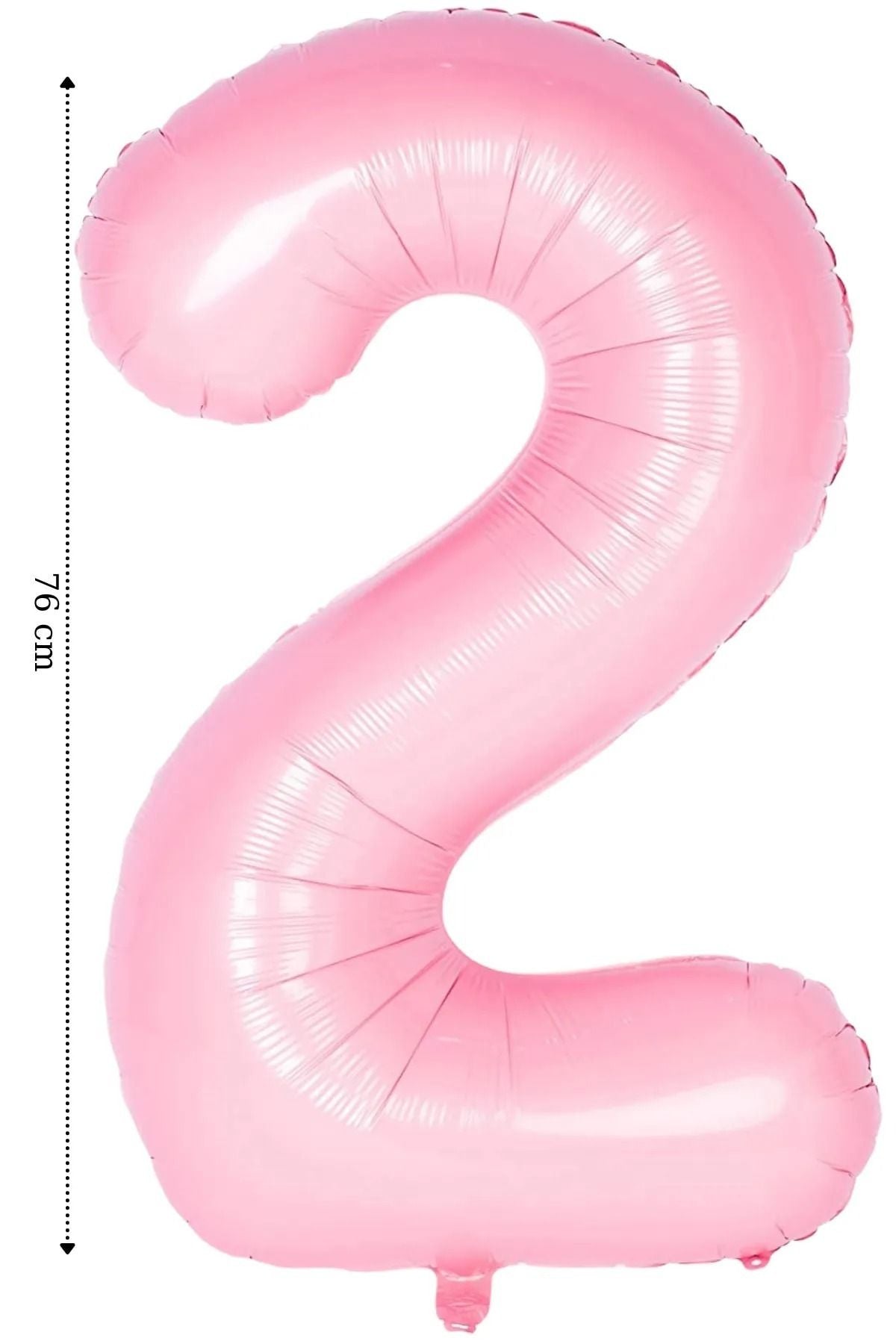 Folyo Balon 2 Rakamı Helyum Balon Pembe Renk