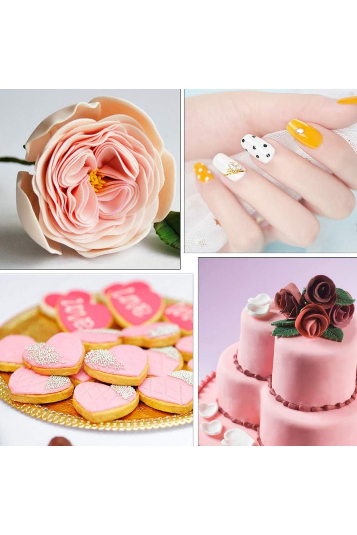 Çiçek Modelleme Çubuğu  Şeker Hamuru Çömlek Seramik Heykel Mandala Çiçek Yapma Marzipan Seti