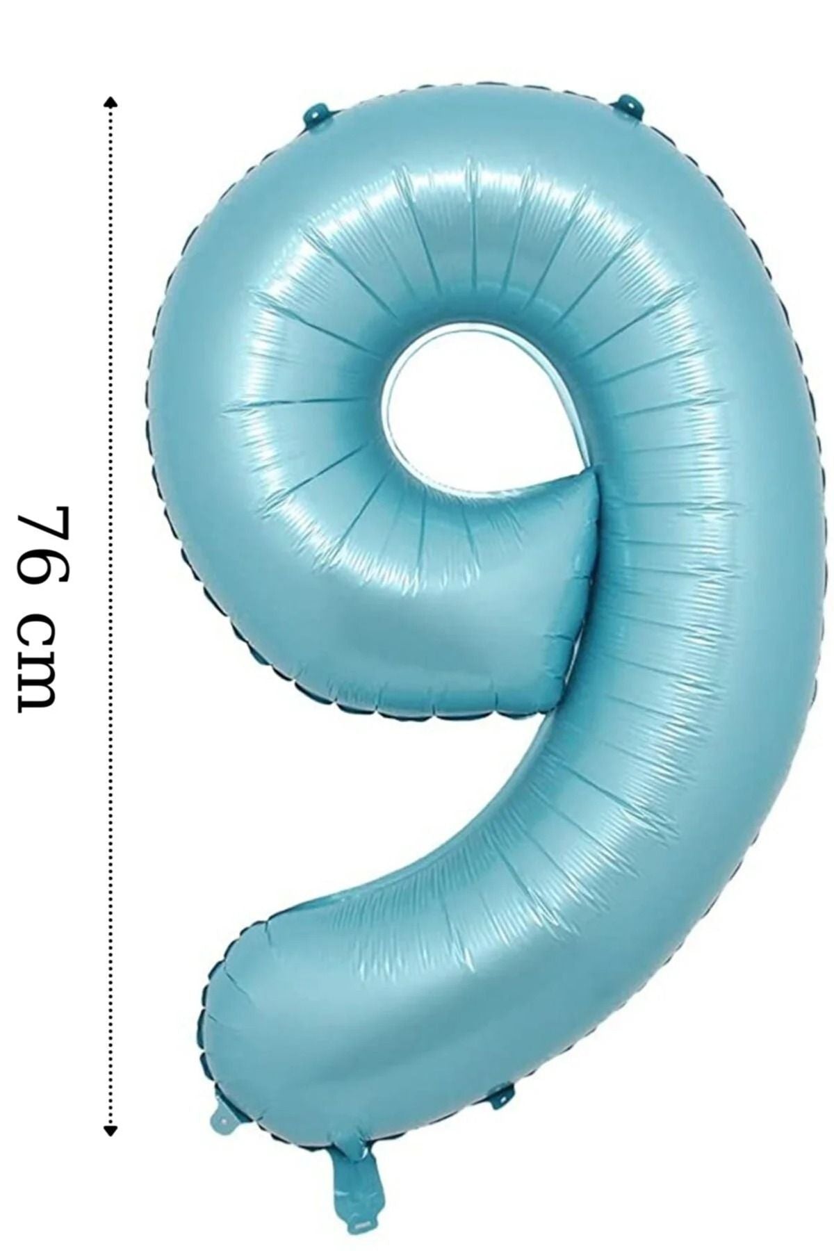 Folyo Balon 9 Rakamı Helyum Balon Mavi Renk