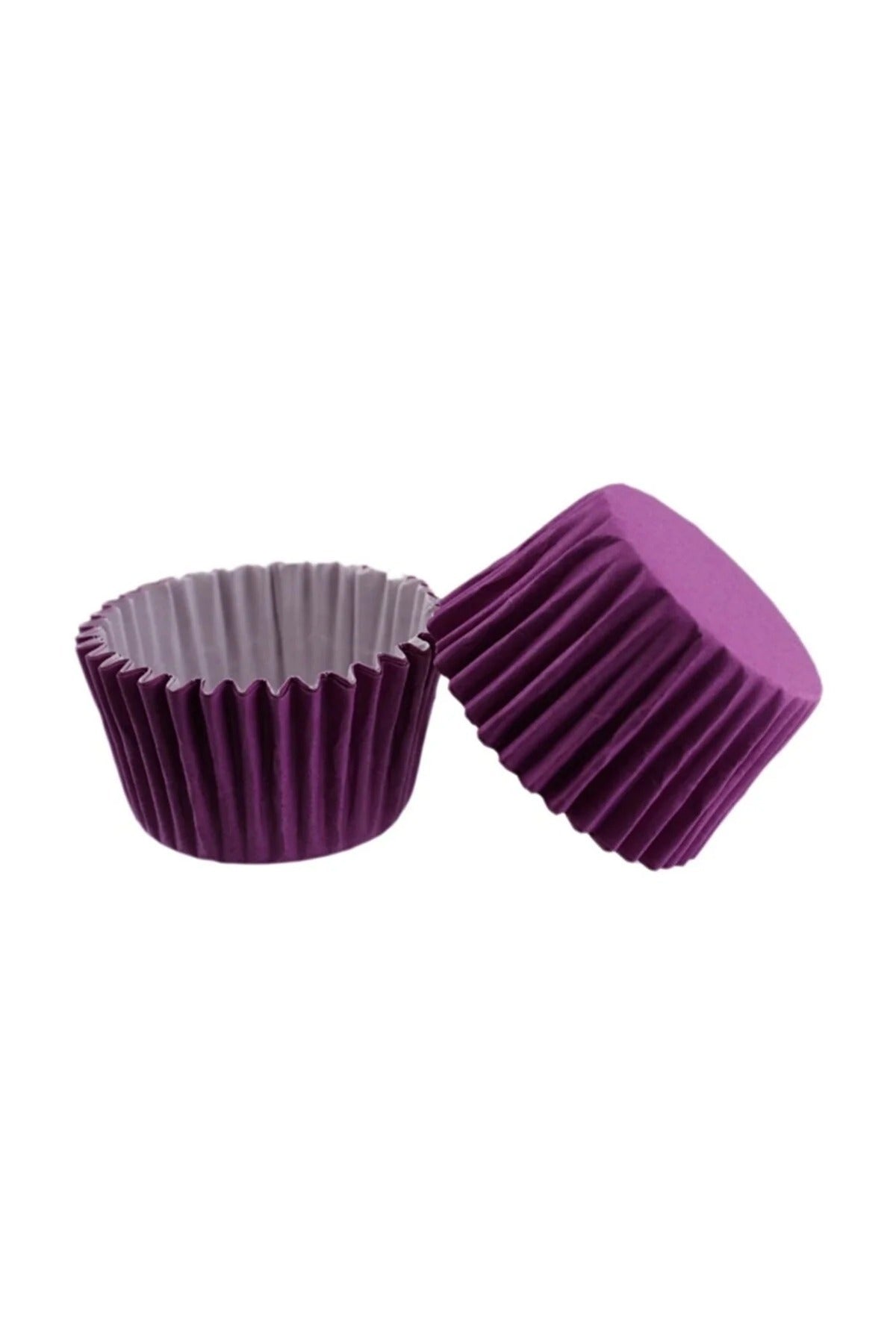 Muffin Cupcake Kek Kalıbı Kapsülü Özel Pet Kapsül 25 Adet Lila Renk