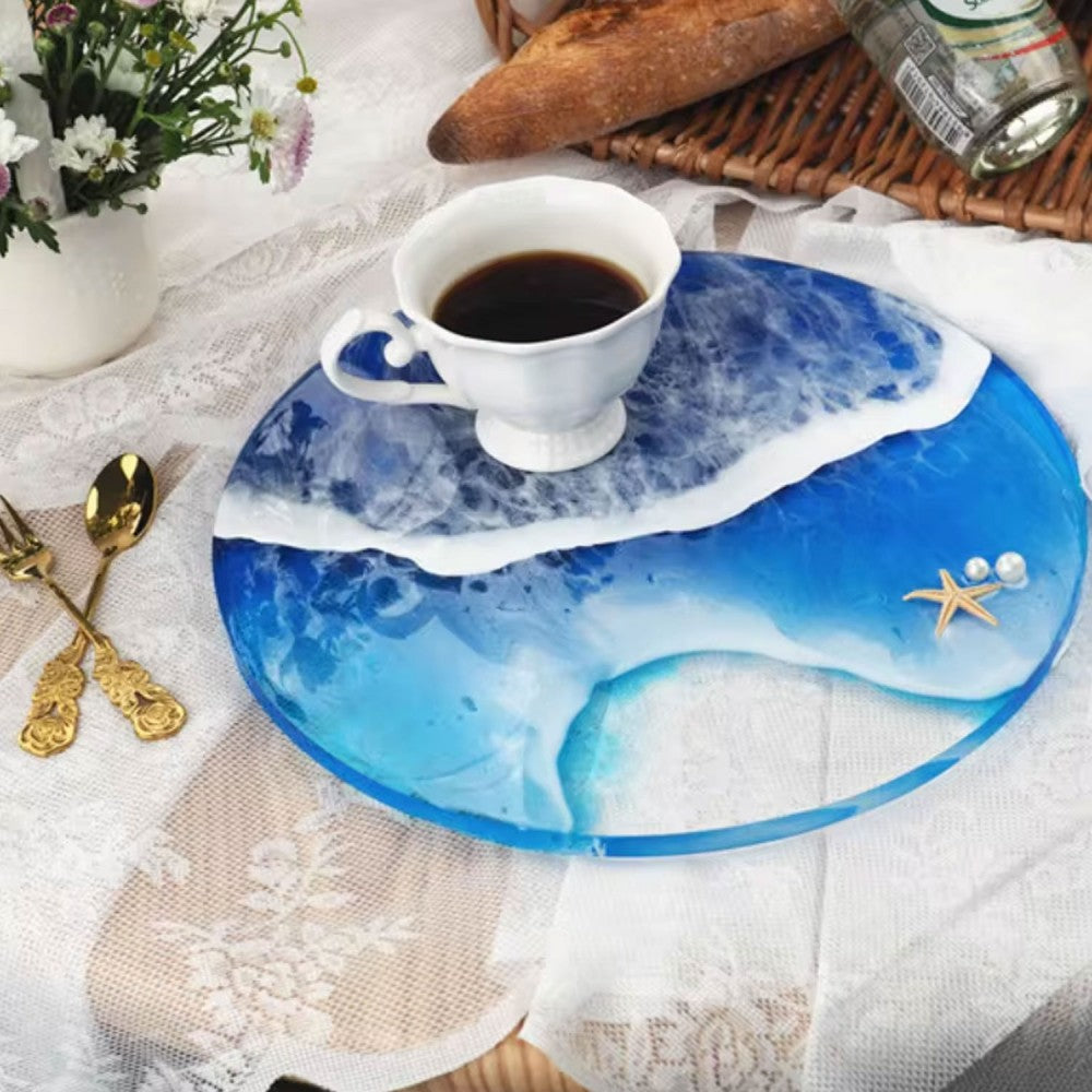 Epoksi Silikon Kalıp YERLİ ÜRETİM Yuvarlak Tepsi Kalıbı Düz (26,5 CM)