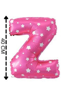 Folyo Balon Z Harfi Helyum Balon 40 Cm Pembe Renk