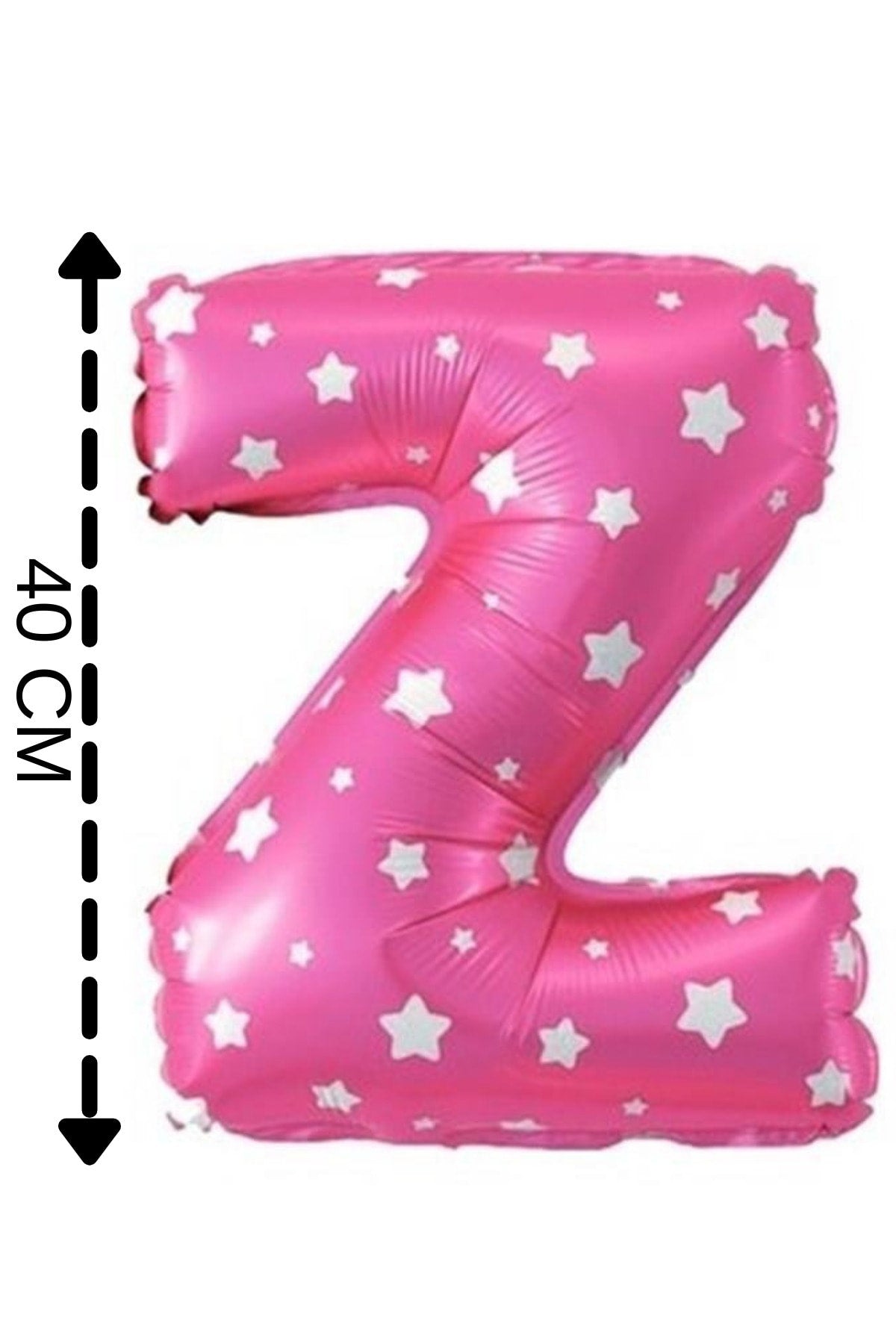 Folyo Balon Z Harfi Helyum Balon 40 Cm Pembe Renk