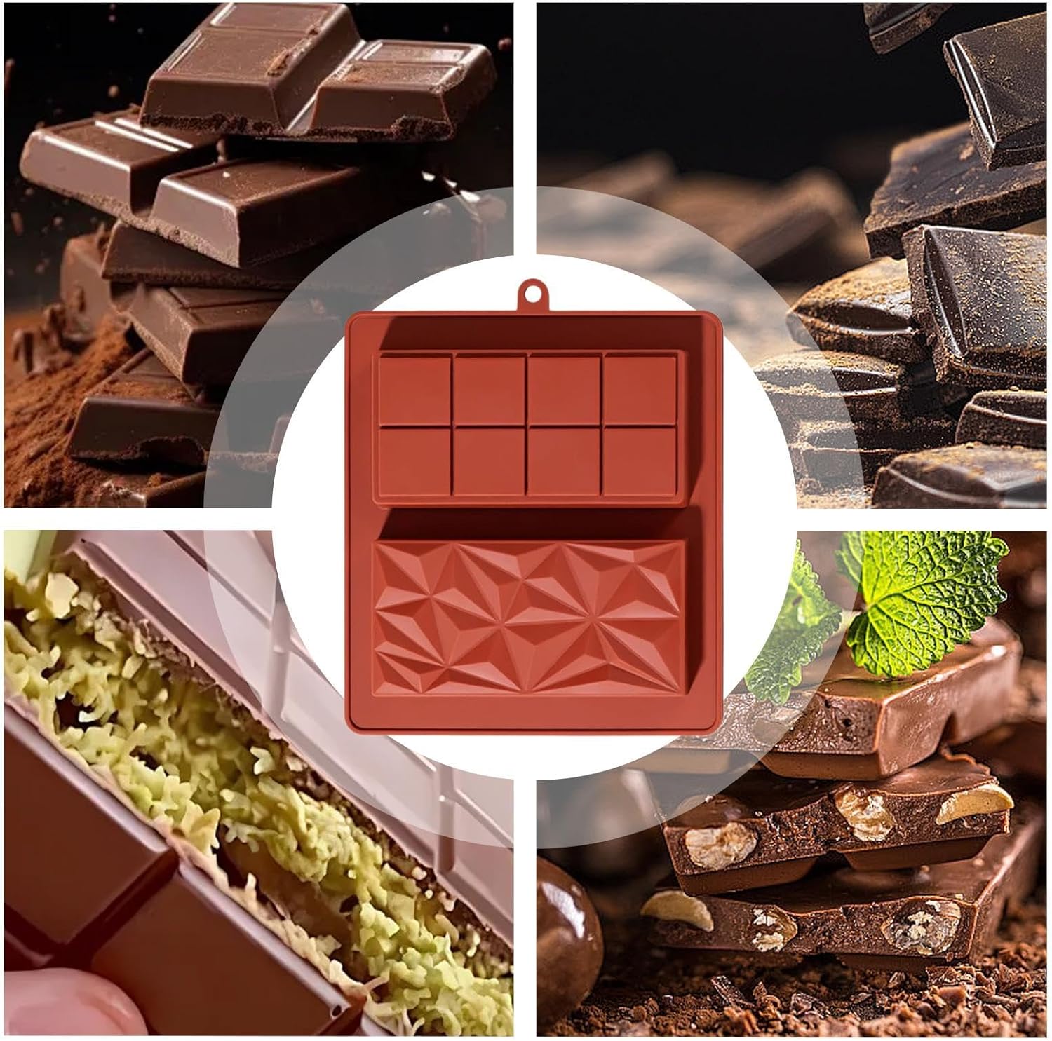 Dubai Derin Bar Silikon Çikolata Kalıbı & Tablet ve Yıldız Desenli Dubai Çikolata Kalıbı