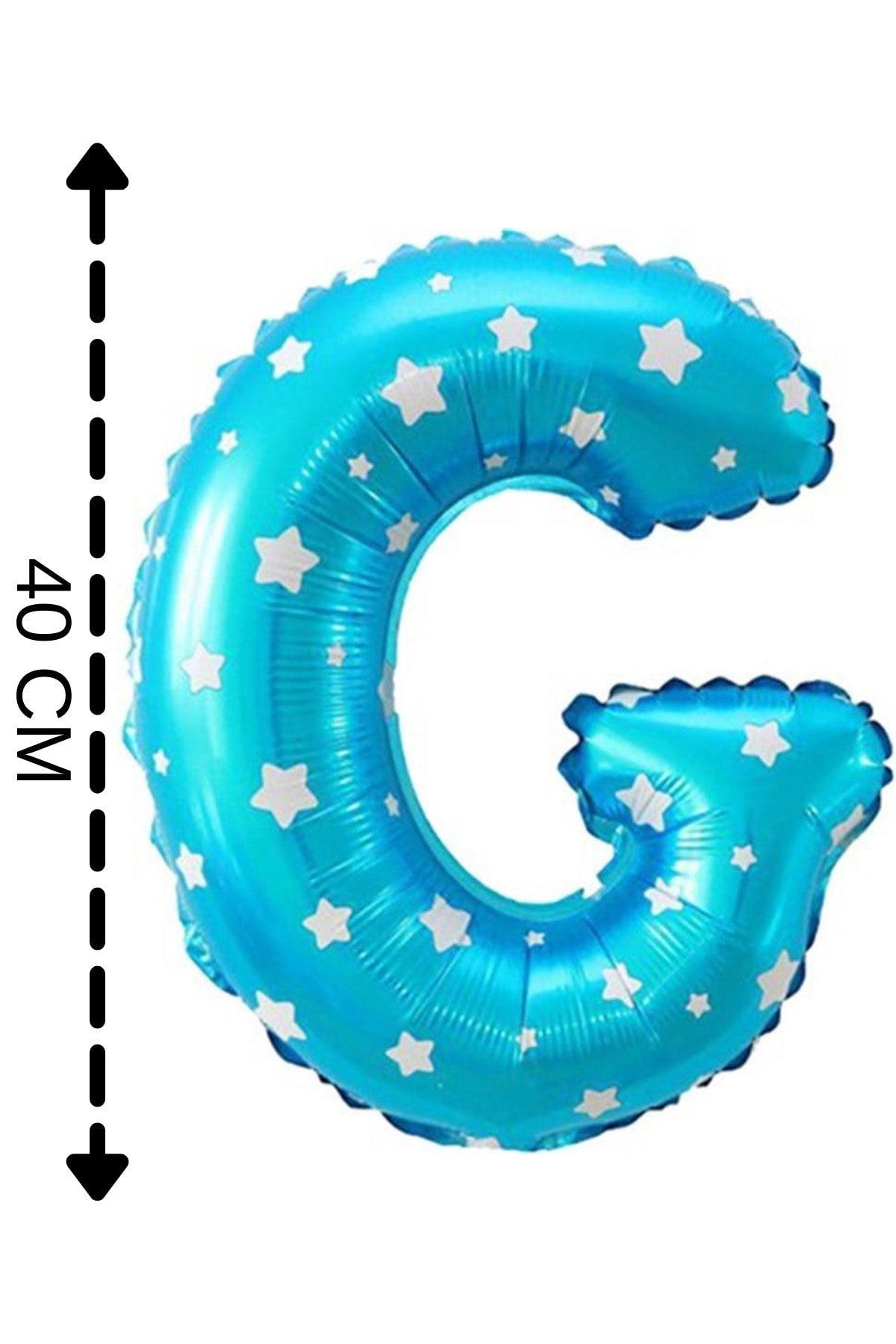 Folyo Balon G Harfi Helyum Balon 40 Cm Mavi Renk