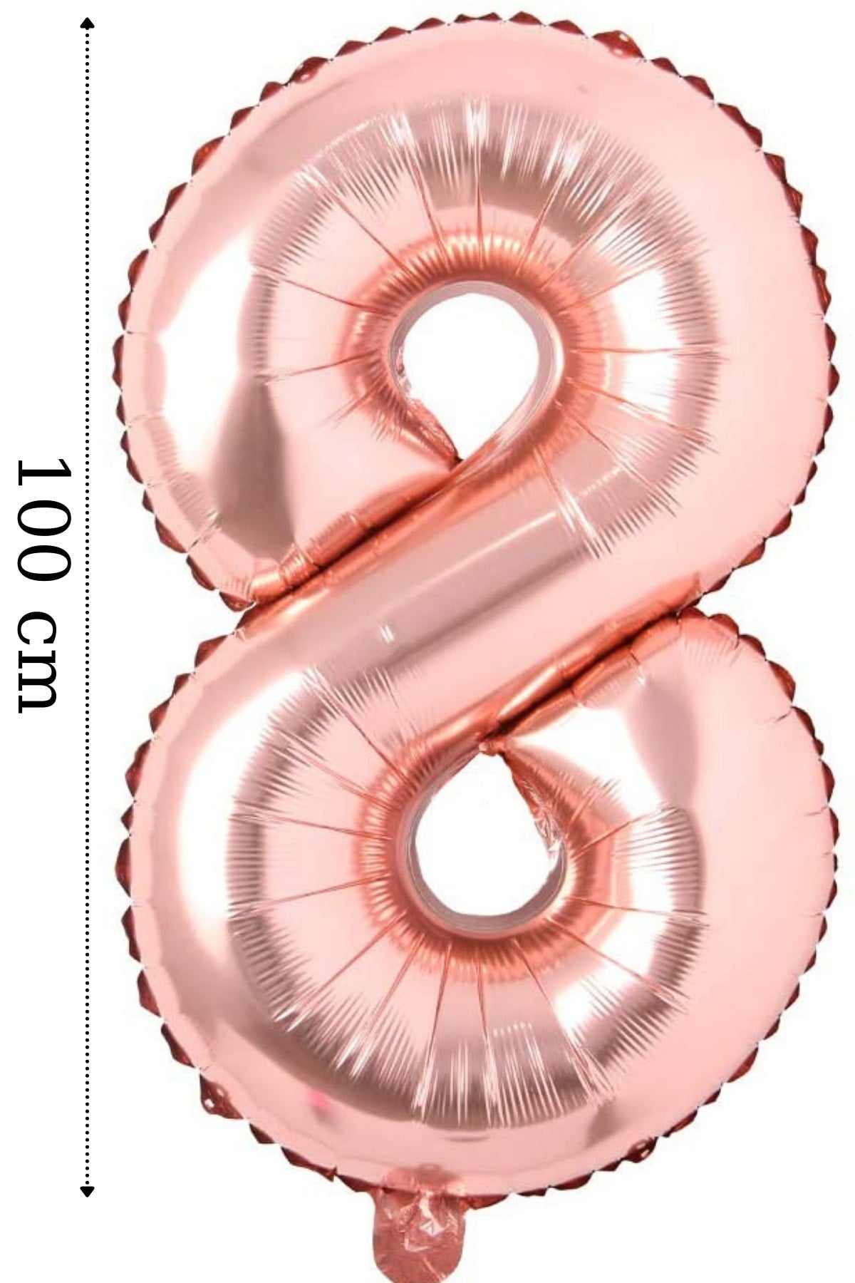 Folyo Balon 8 Rakamı Helyum Balon 100 Cm Rose Renk