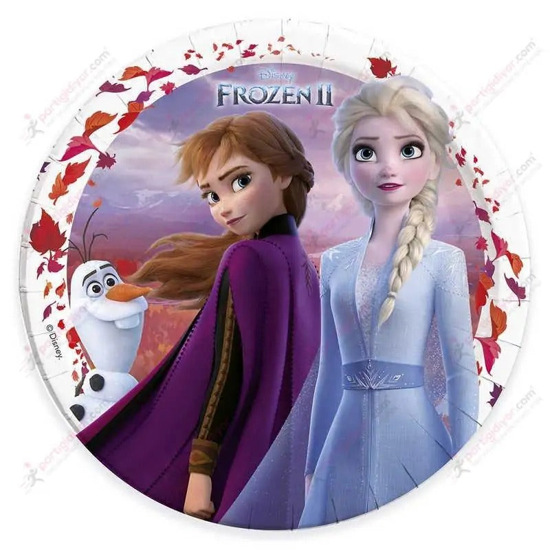 Frozen Elsa Temalı Karton Tabak