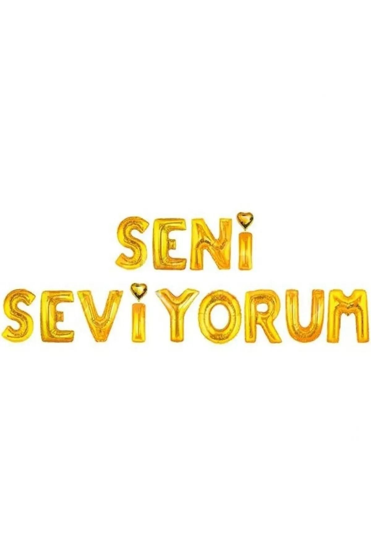 Seni Seviyorum Folyo Balon Evlilik Teklifi Sevgililer Günü Doğum Günü Set