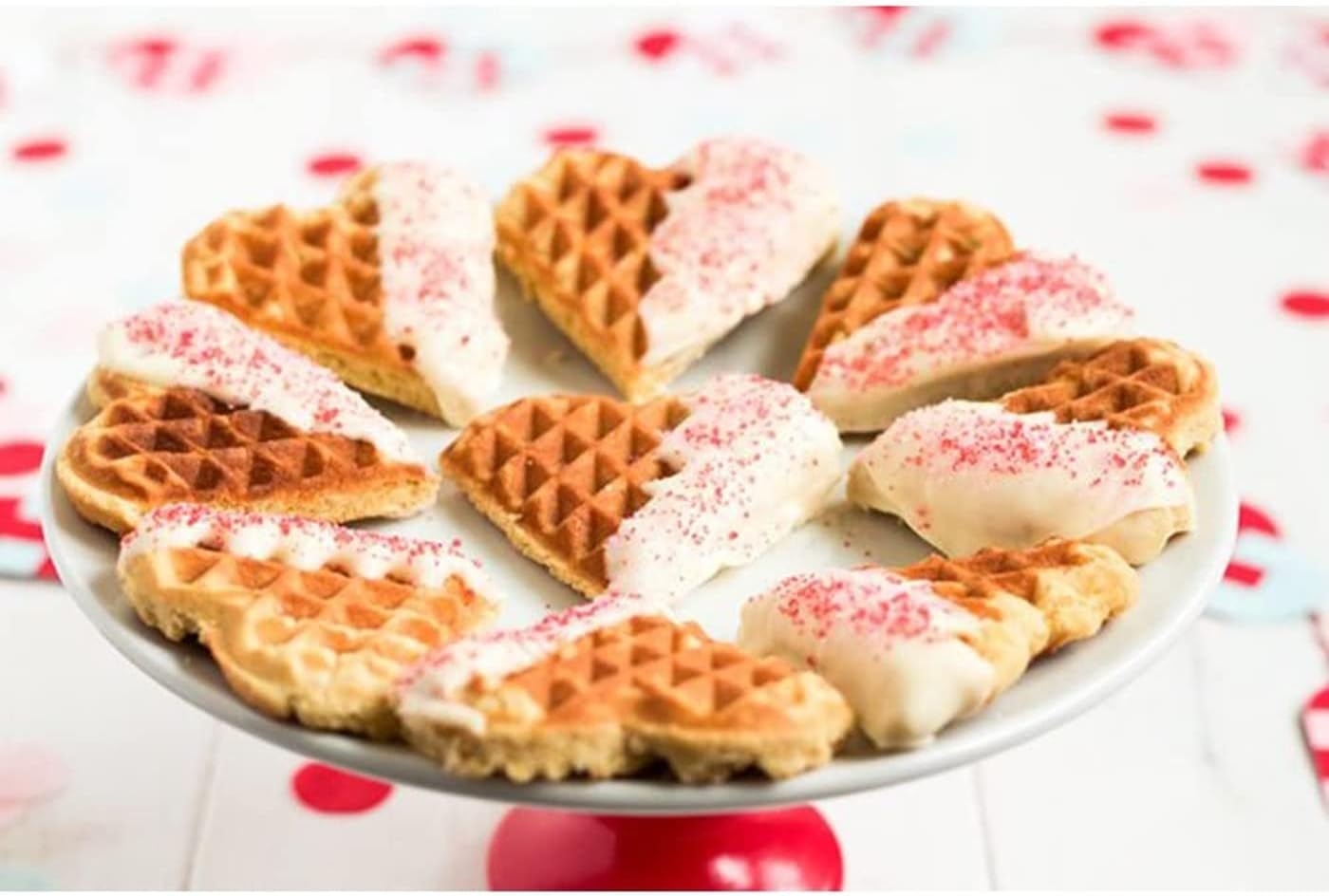 Silikon Kalp Desenli Kek Çikolata Waffle Kalıbı