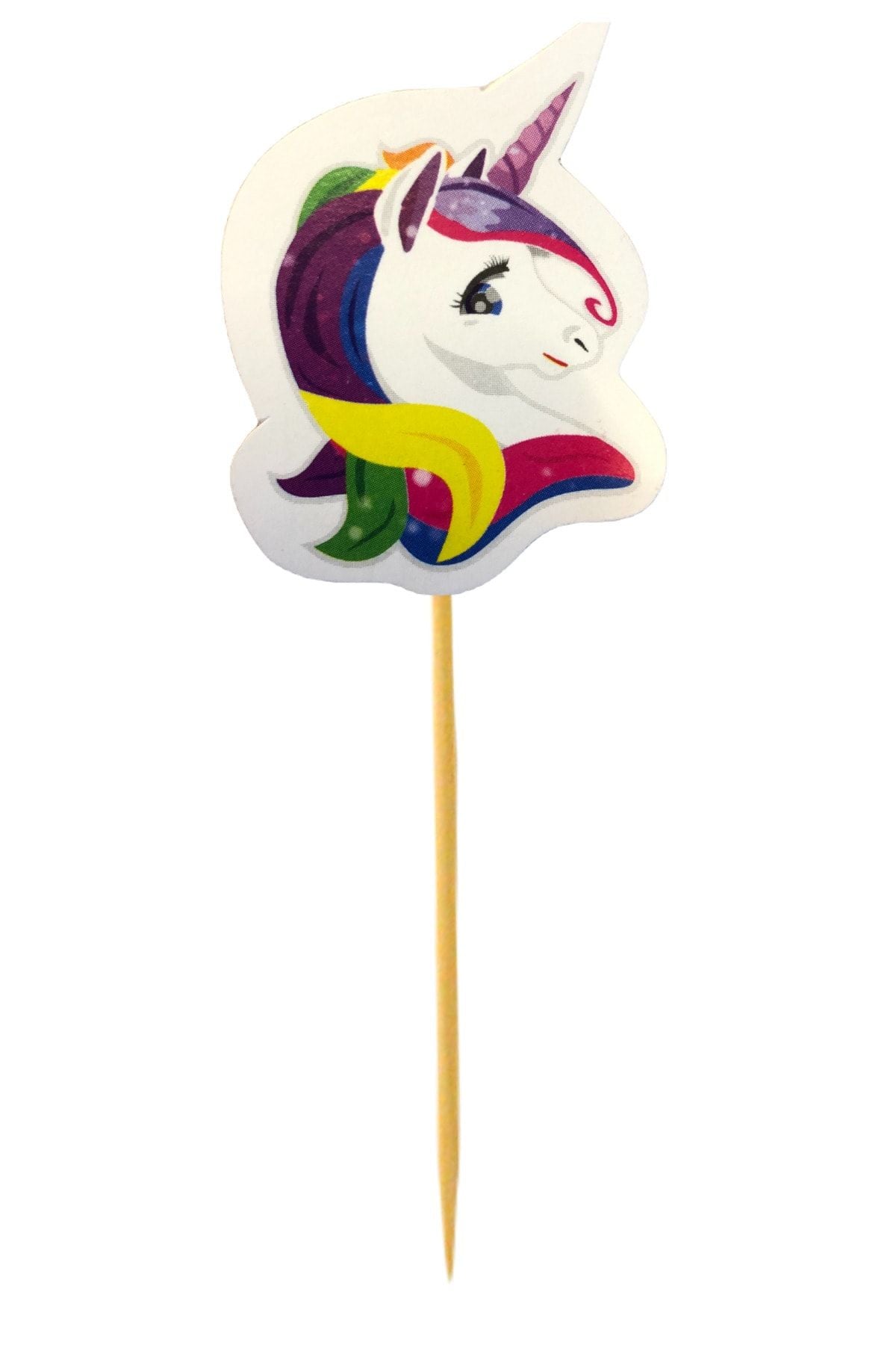 Unicorn Karakterli Kürdan 10 Adet 9 cm Cupcuke Muffin Kürdan