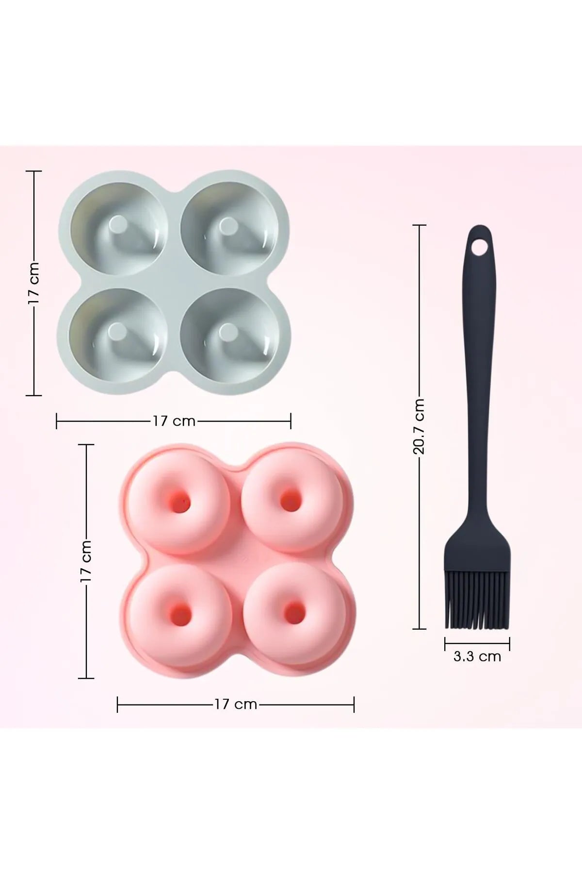 Donut Çikolata Kek Kalıbı 4'lü