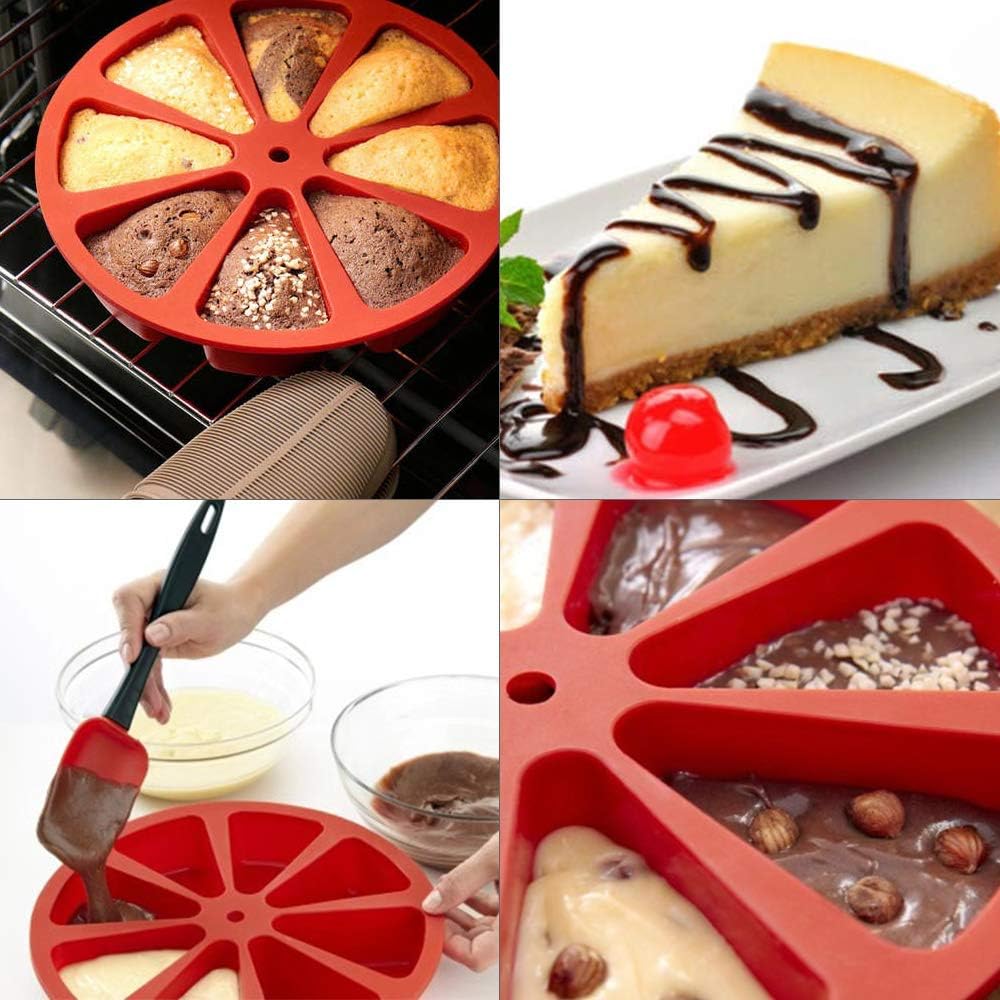 Silikon Derin Üçgen Baklava Pasta Çikolata Kek Kalıbı 8'li