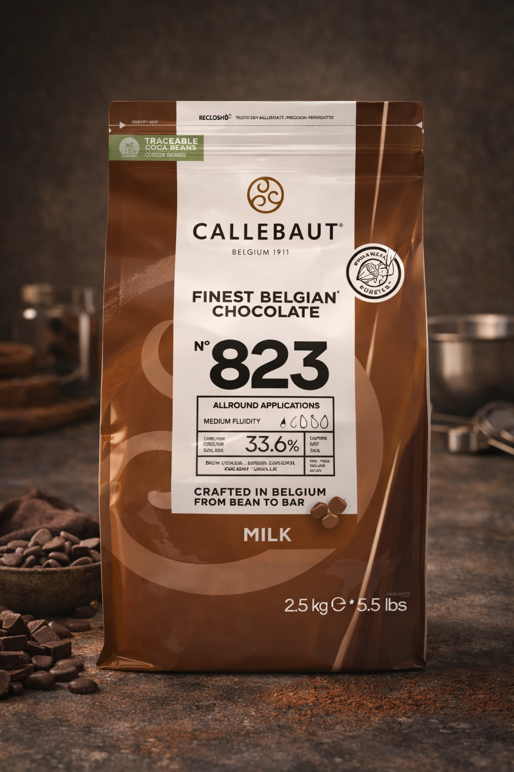 Callebaut Sütlü Drop Kuvertür Çikolata 2,5 Kg