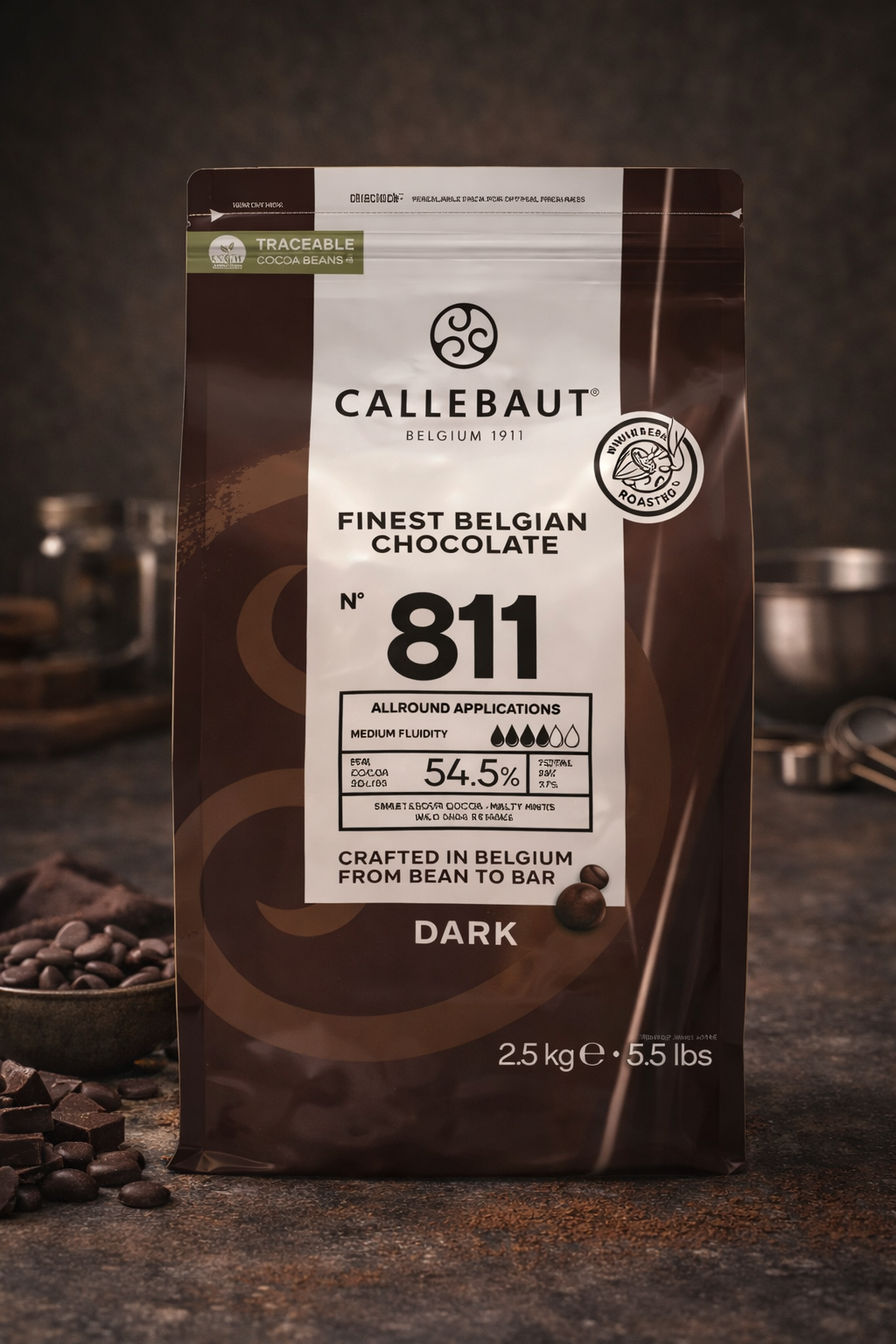 Callebaut Bitter Drop Kuvertür Çikolata 2,5 Kg