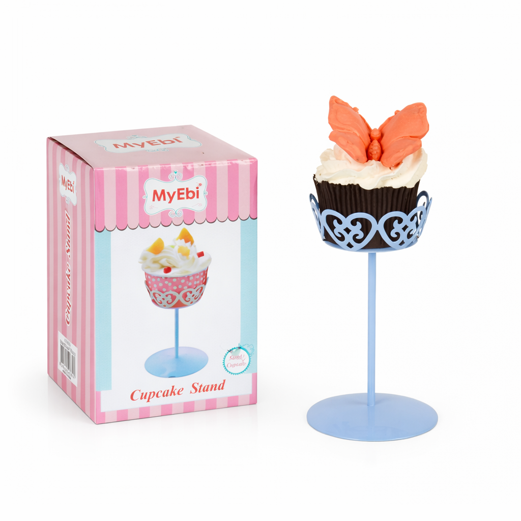 Tekli Metal Cupcake Standı Mavi