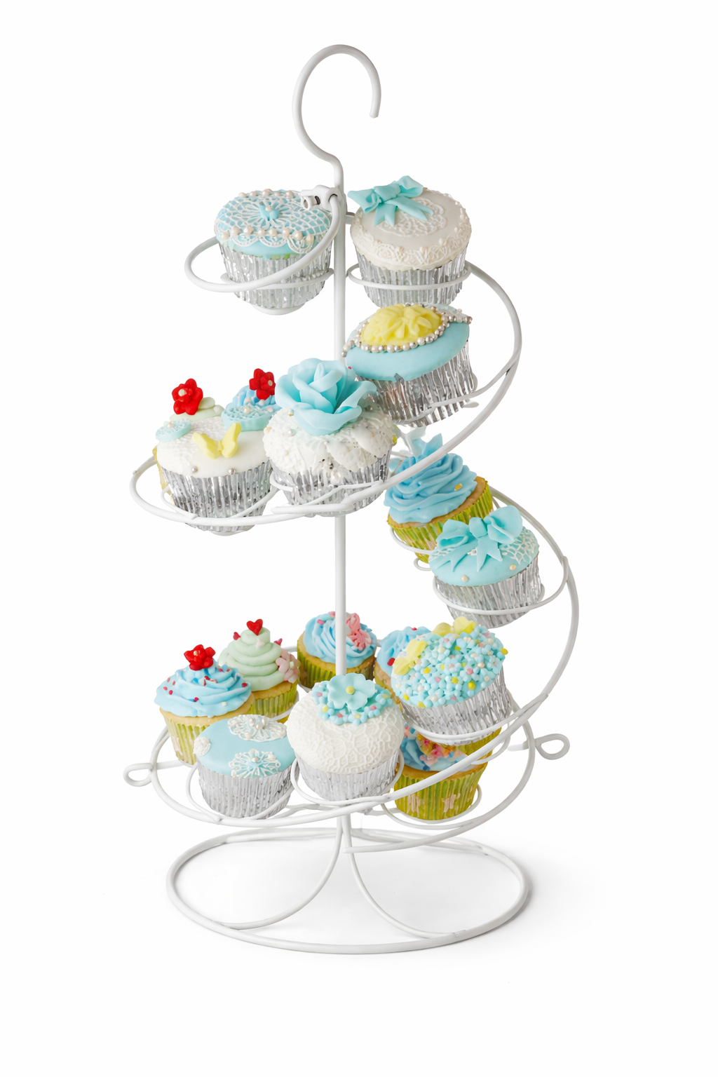 Metal Cupcake Standı Beyaz – 15’li Cupcake ve Kek Sunum Standı