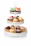 Metal Cupcake Standı 3 Katlı – Cupcake ve Kek Sunum Standı 30 cm