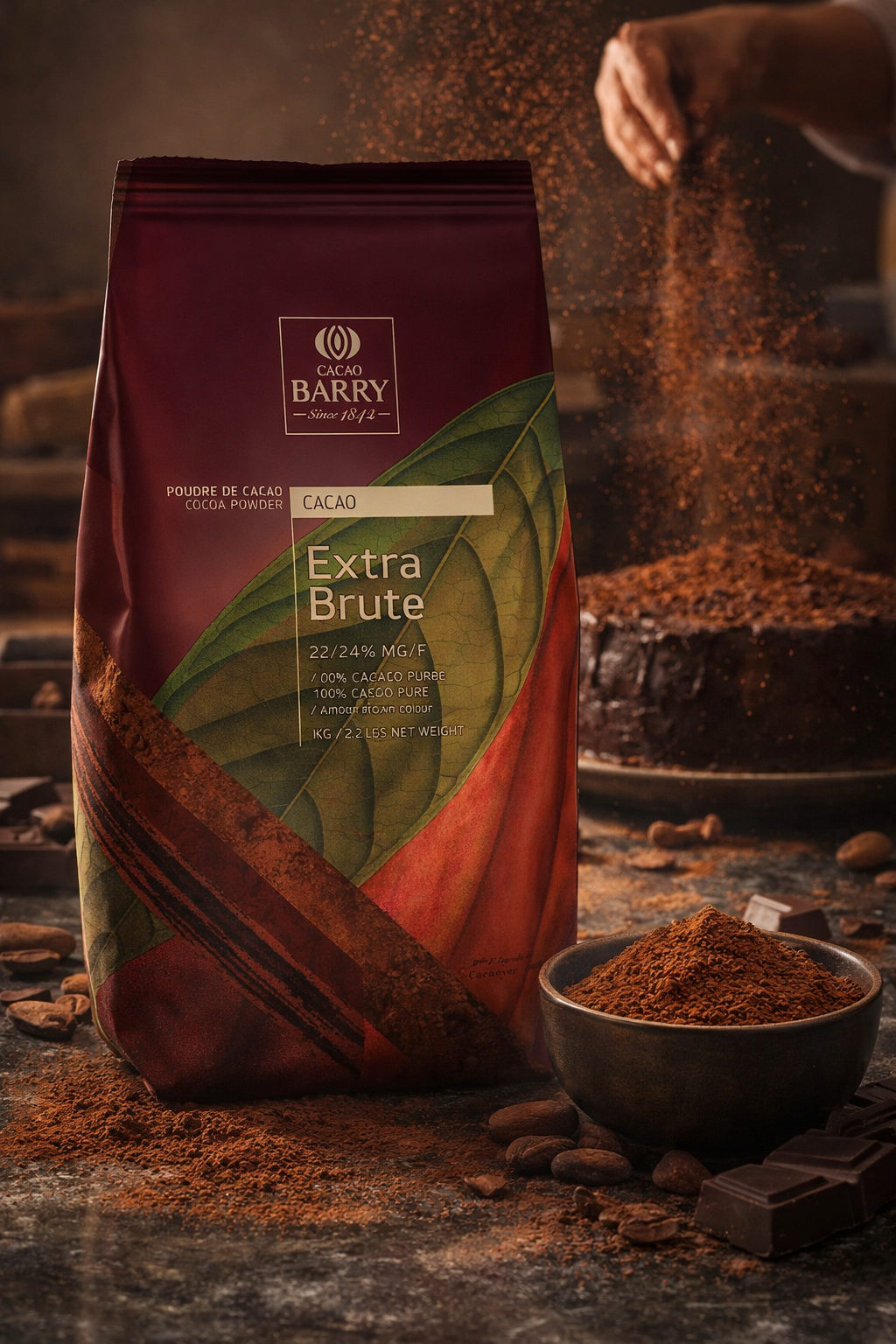 Callebaut Cacao Barry Kakao Tozu 1 Kg – Profesyonel Pastacılık Kakao