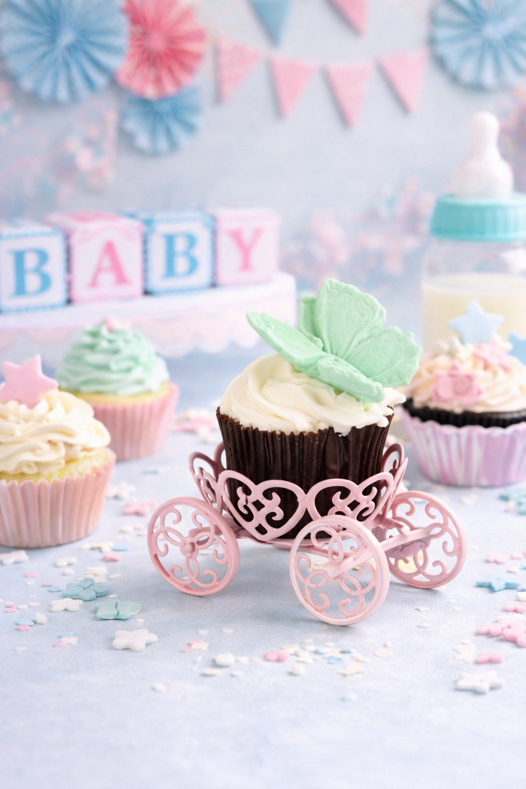 Tekli Metal Cupcake Standı Pembe