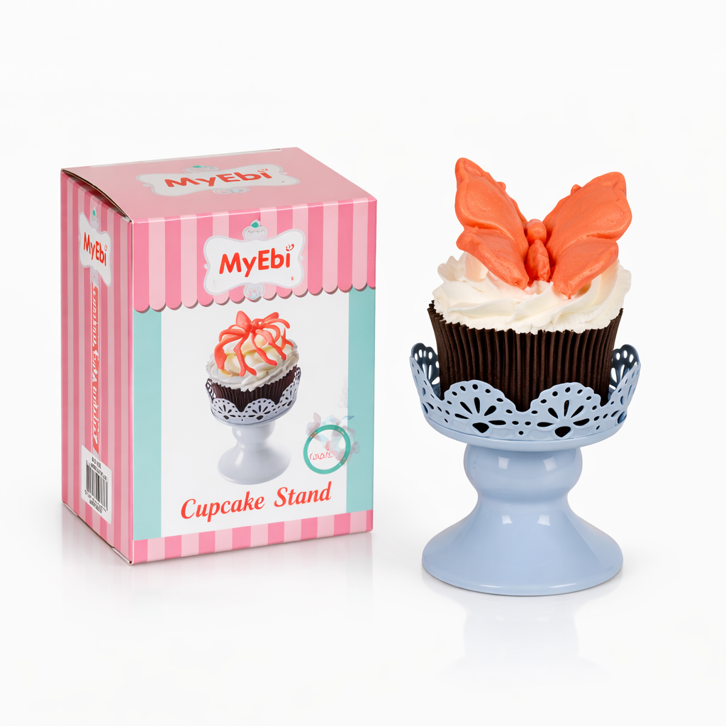 Tekli Metal Cupcake Standı Mavi Model 2