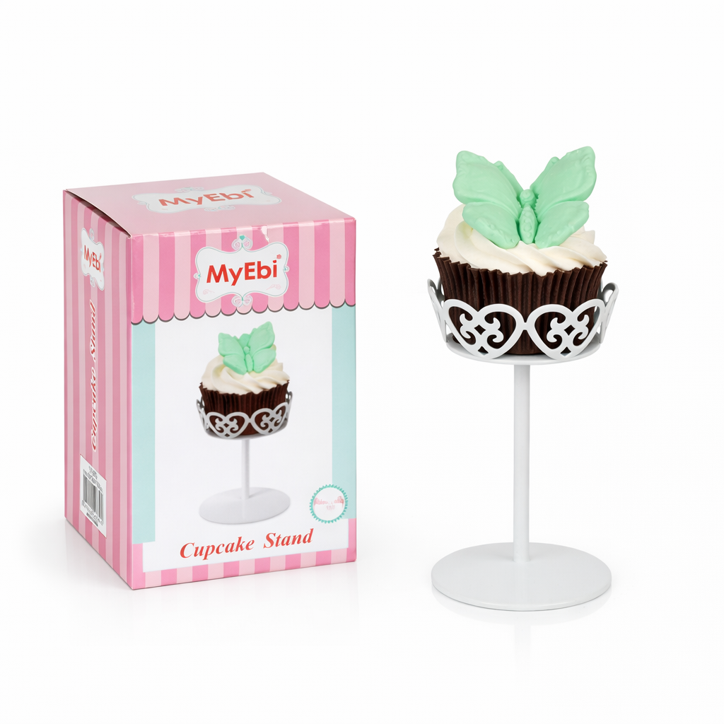 Tekli Metal Cupcake Standı Beyaz