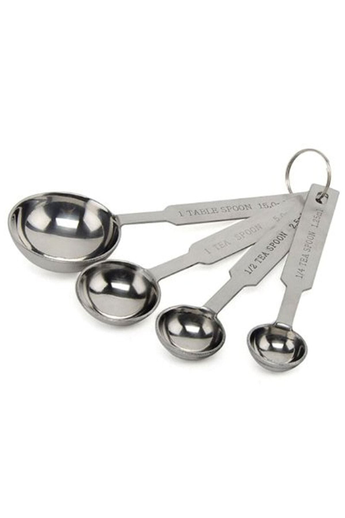 Minik Ölçü Kaşıkları Ölçek Seti 4'lü Metal Set