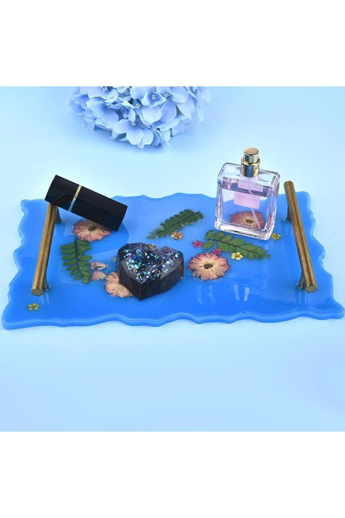 Epoksi Dikdörtgen Dalgalı Tepsi Silikon Kalıbı (19.5X32 cm)