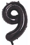 Folyo Balon 1 Rakamı Helyum Balon 100 Cm Siyah Renk