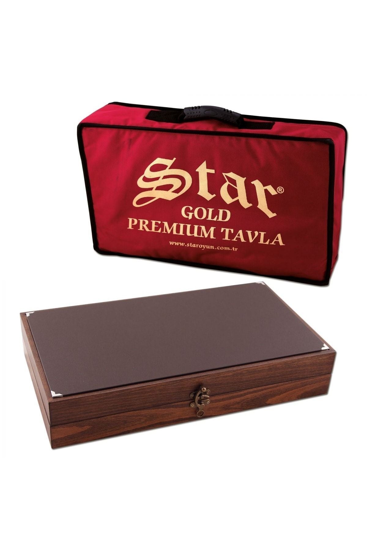 Premium Gold Tavla - Lüks Masif Ahşap 1.sınıf Suni Deri Kaplamalı Tavla