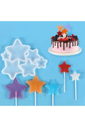 Cakepops Çoklu Karışık Yıldız Lolipop Şekerleme Çikolata Kalıbı
