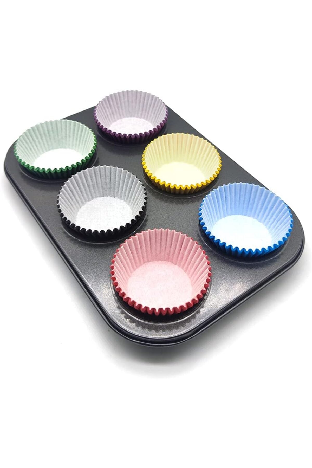 Muffin Cupcake Kek Kalıbı Kapsülü Özel Pet Kapsül 25 Adet Siyah Renk