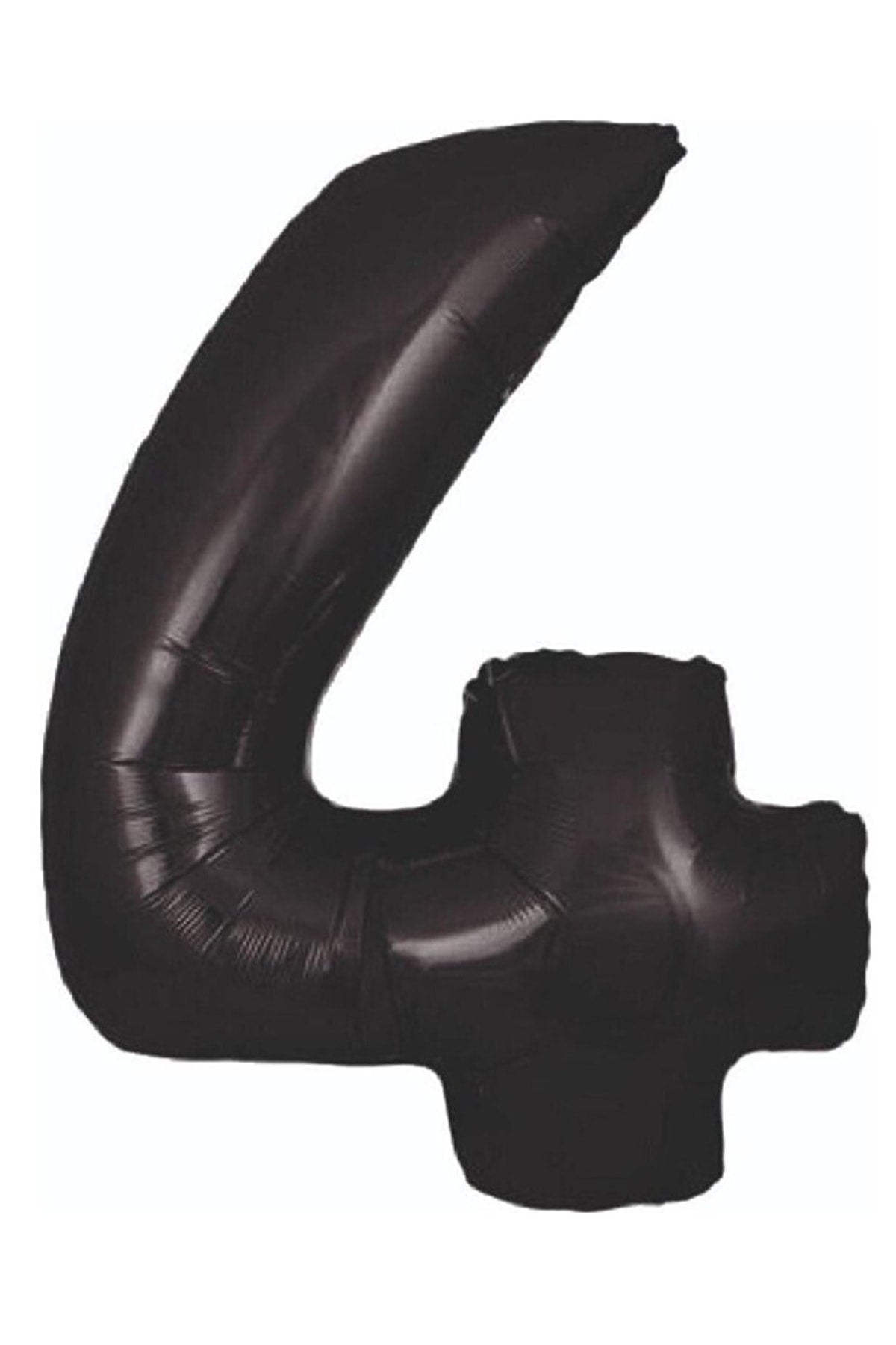 Folyo Balon 4 Rakamı Helyum Balon 100 Cm Siyah Renk